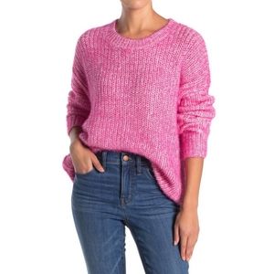 ELODIE Crew Neck Sweater Pink Size L